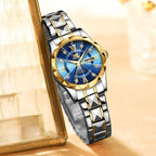 OPK Relojes para Mujer Estilo Business, Reloj Femenino con Correa de Acero Inoxidable, Reloj de Muñeca para Damas