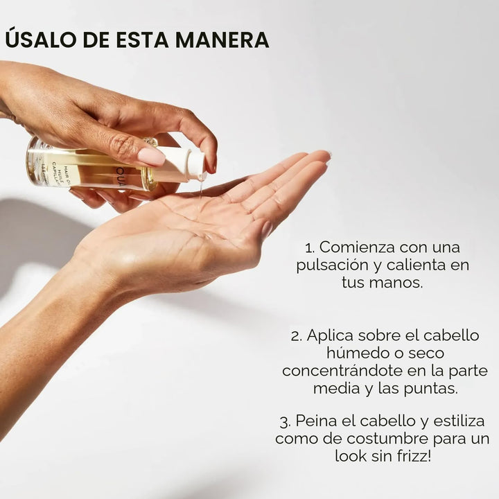 Aceite para el cabello OUAI tamaño de viaje - Aceite protector térm...
