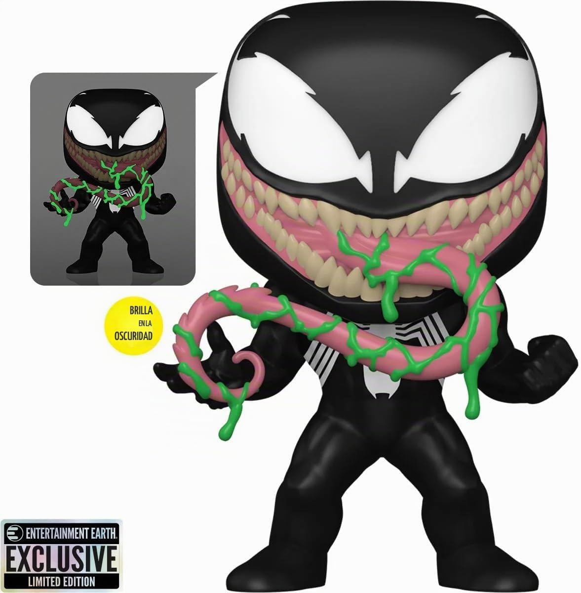 POP Marvel: Venom with Ooze (Glow-in-The-Dark) - Figura de vinilo Funko de edición limitada (paquete con funda protectora de caja compatible), multicolor, 3.75 pulgadas