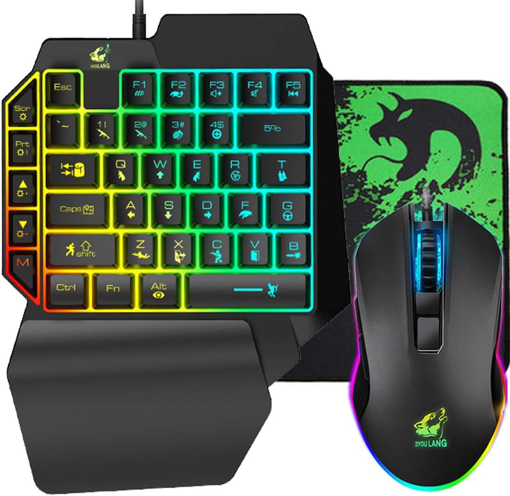 FELiCON Combo de teclado y mouse para juegos con una sola