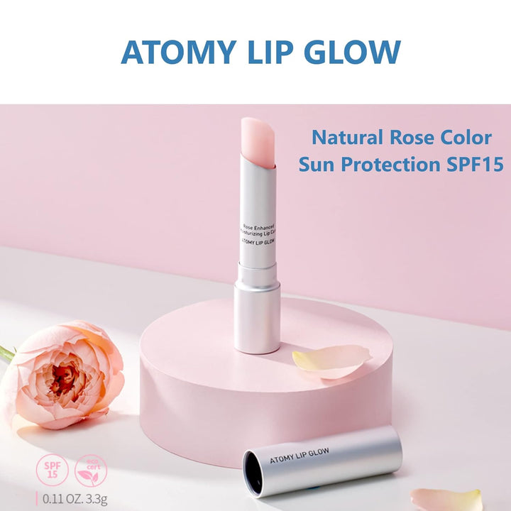 Atomy Lip Glow 0.12 oz x 2 EA - Bálsamo hidratante para el cuidado...