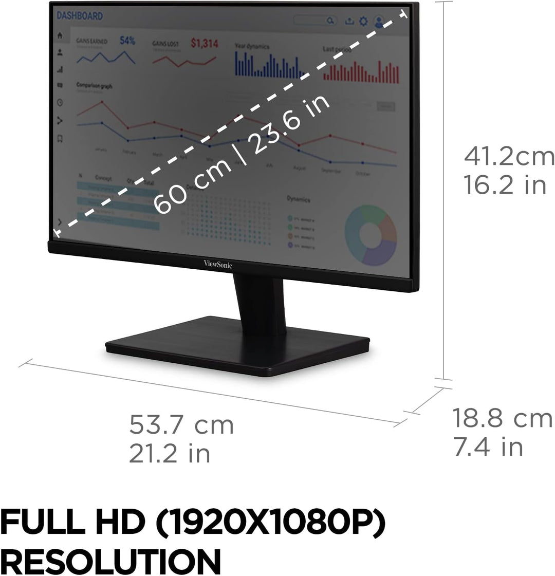 ViewSonic VS2447M \u2013 Monitor de 24 pulgadas (61 cm), 1080p, 100...