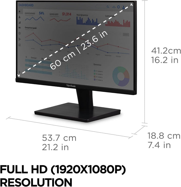 ViewSonic VS2447M \u2013 Monitor de 24 pulgadas (61 cm), 1080p, 100...