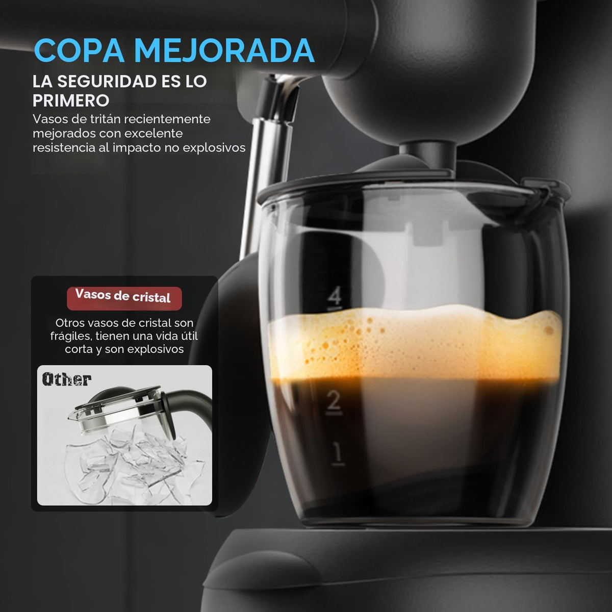 XIXUBX Máquina compacta de café expreso y capuchino, 3.5 bar con varita de