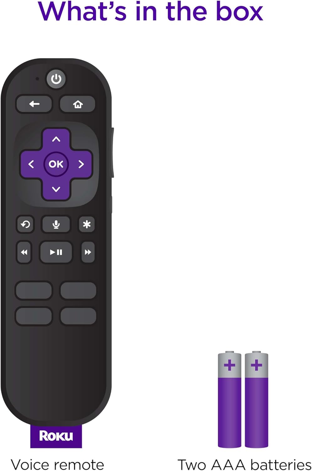 Roku Control remoto por voz control remoto de TV de