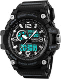 SKMEI Reloj Deportivo Digital para Hombre, Relojes Militares a prueba de agua LED Pantalla grande Reloj con cronómetro, alarma y pulsera
