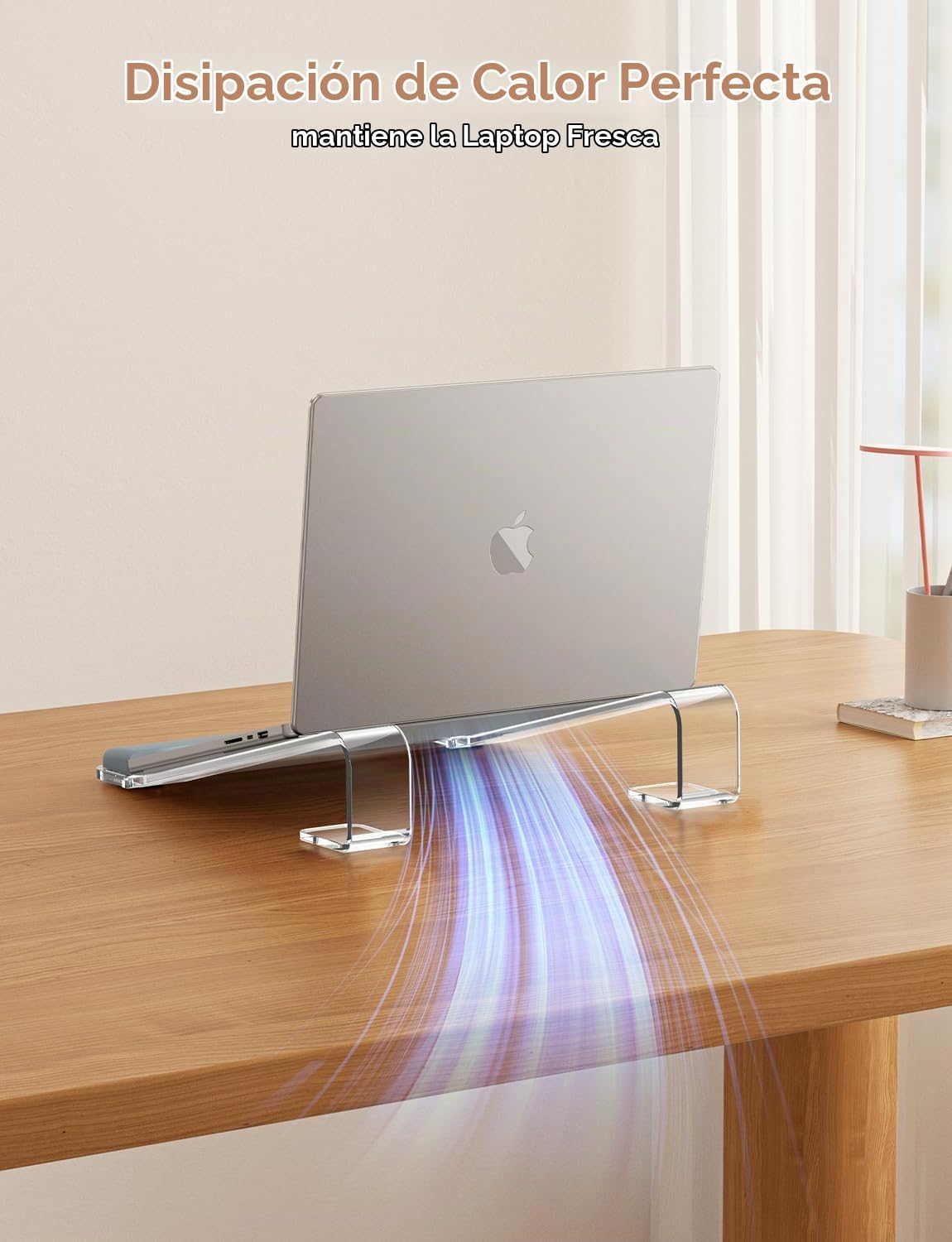 Soporte de acrílico para laptop para escritorio, soporte para lapto...