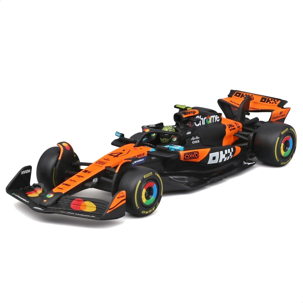 Bburago Fórmula de carrera McLaren MCL39 con casco (2025) Norris #4