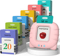 Startcan Tarjetas parlantes en español e inglés para niños pequeños de 1 a 6 años, juguetes audibles para que los niños aprendan español - 258 tarjetas y 516 palabras (Rosa)