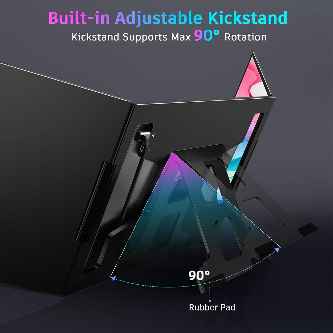QQH Extensor de pantalla para laptop, monitor portátil triple de 15...