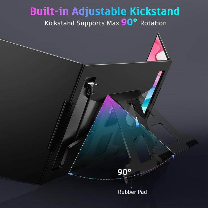 QQH Extensor de pantalla para laptop, monitor portátil triple de 15...
