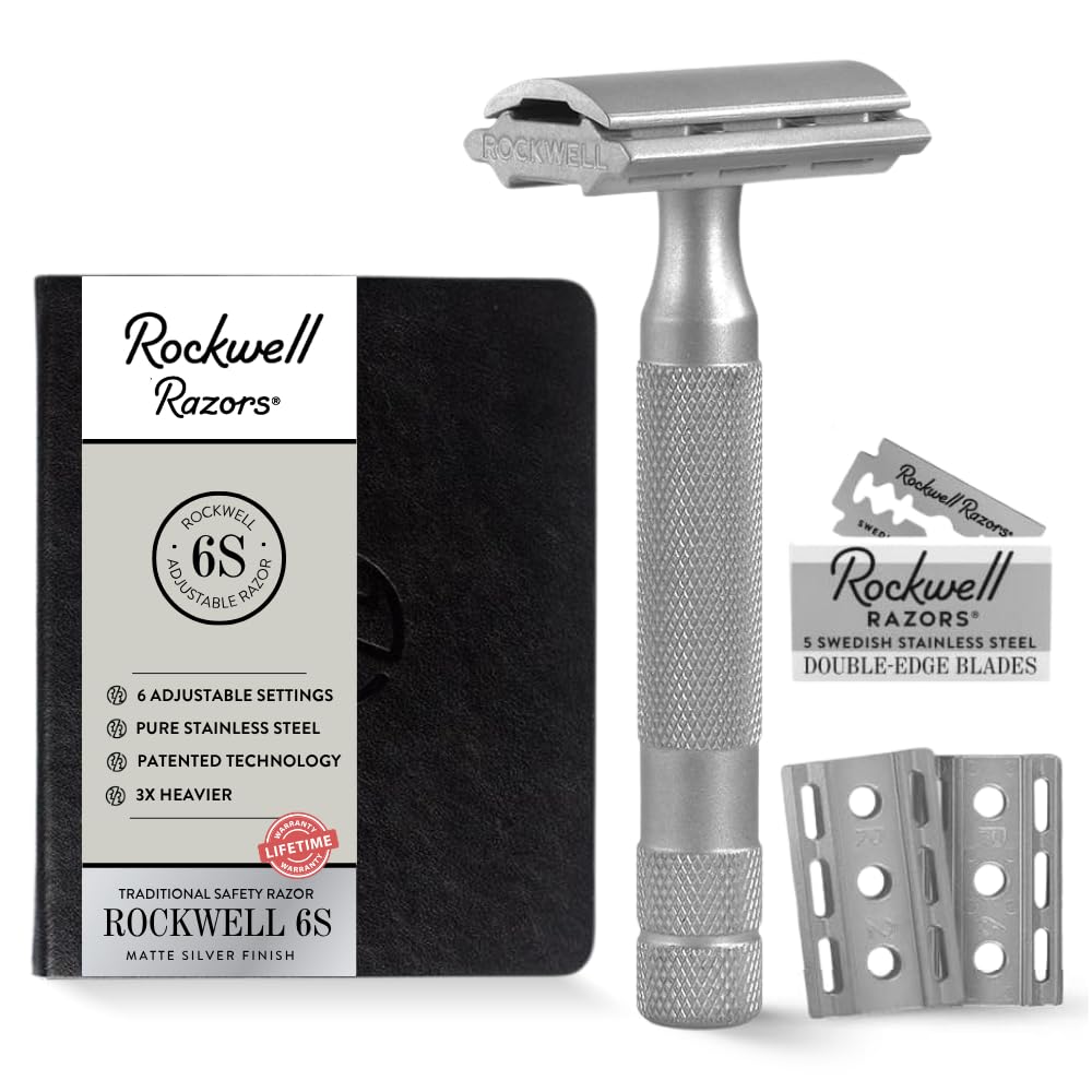 Maquinilla de afeitar de seguridad Rockwell Razors 6S de acero inox...