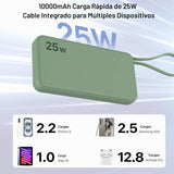 NOBIS Cargador portátil 25W 10000mAh Power Bank con cable USB-C inc...