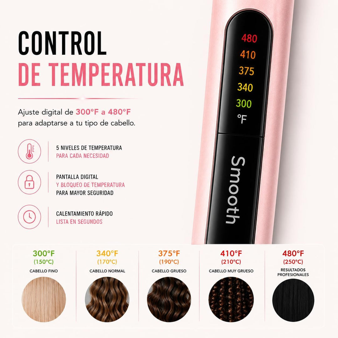 Plancha de cerámica para el cabello, planchas flotantes de 1¼ pulga...