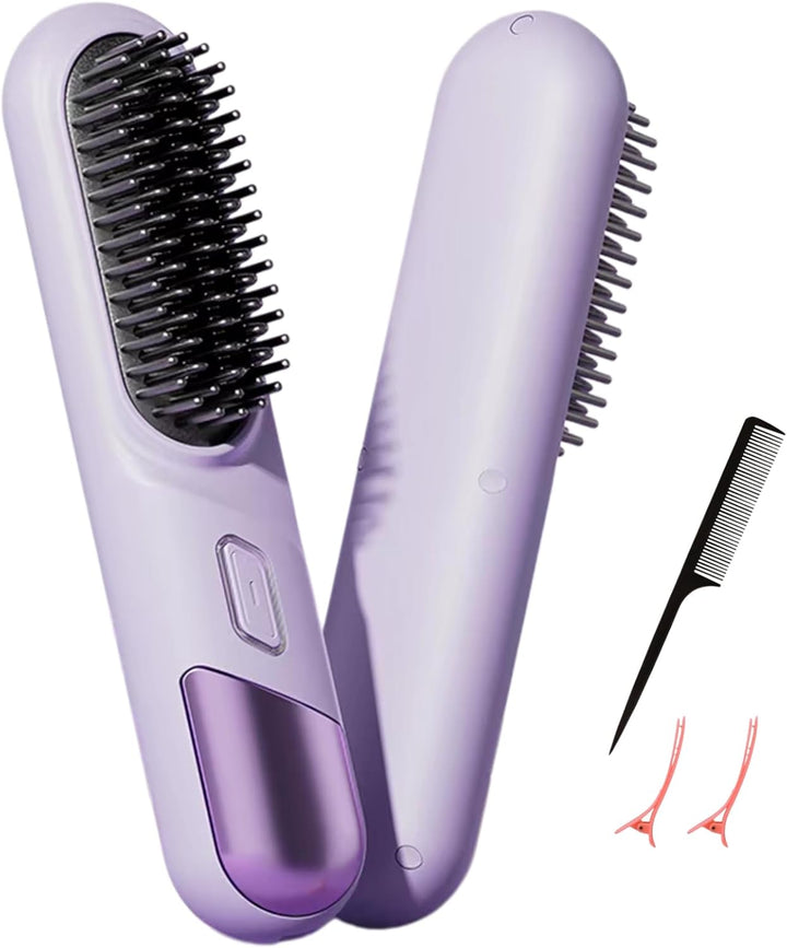 Kylara Go Brush Pro - Cepillo alisador de pelo corto con calentamie...