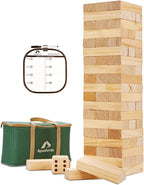 ApudArmis 60 piezas de torre de caída, apilamiento de madera de pino de 5