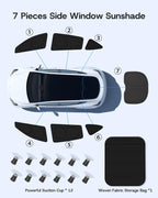 Parasoles de ventana lateral para Tesla Modelo Y Juniper 2025-2026, 7