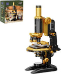 PANTASY - Kit de construcción de microscopio retro con acabado de latón antiguo para adultos