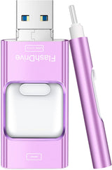Unidad Flash para iPhone 256GB, Stick de Fotos 4 en 1 USB Tipo C, U...