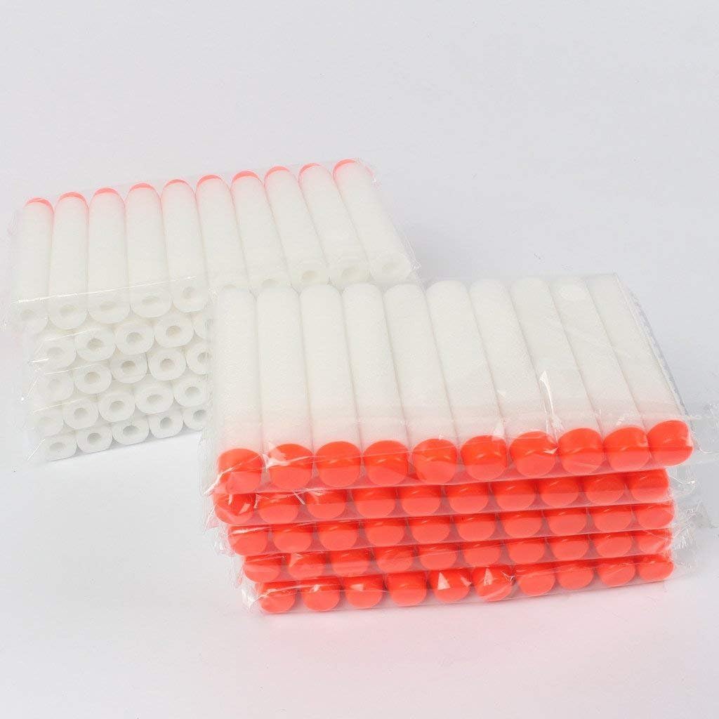AMOSTING - Dardos de repuesto para dardos Nerf N-Strike Elite (1000 unidades, 100 unidades, color blanco)
