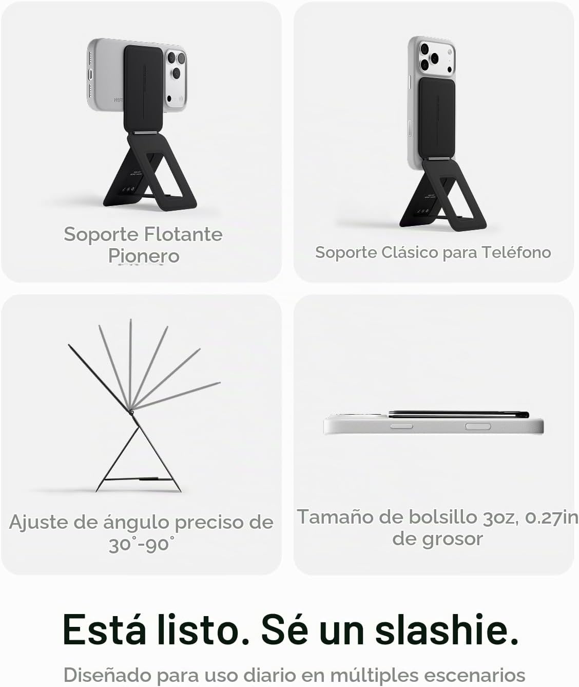 MOFT Soporte de trípode para teléfono, palo de selfie portátil para iPhone