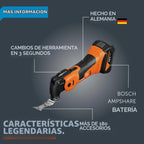 Fein MultiMaster inalámbrico AMM 700 Max Top 4 Ah AS para construcción y renovación de interiores, montaje Starlock Max, sistema QuickIn, compatible con batería AMPShare/Bosch de 18 V - 71293661090