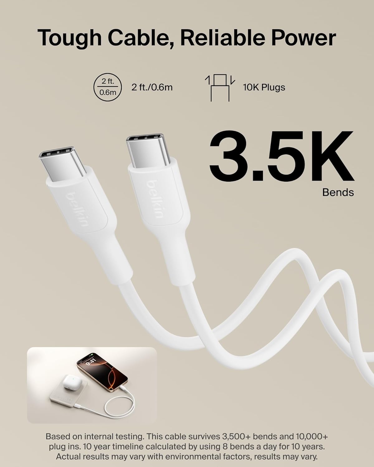 Belkin MagSafe Power Bank 5,000 mAh, cargador portátil ultradelgado...
