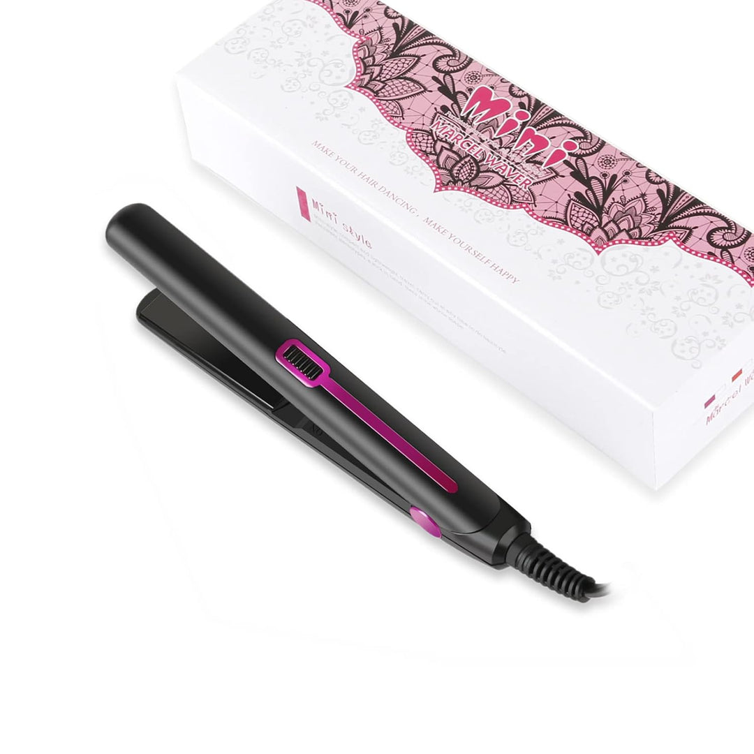 Youuish Mini plancha plana para cabello corto y flequillo, plancha...