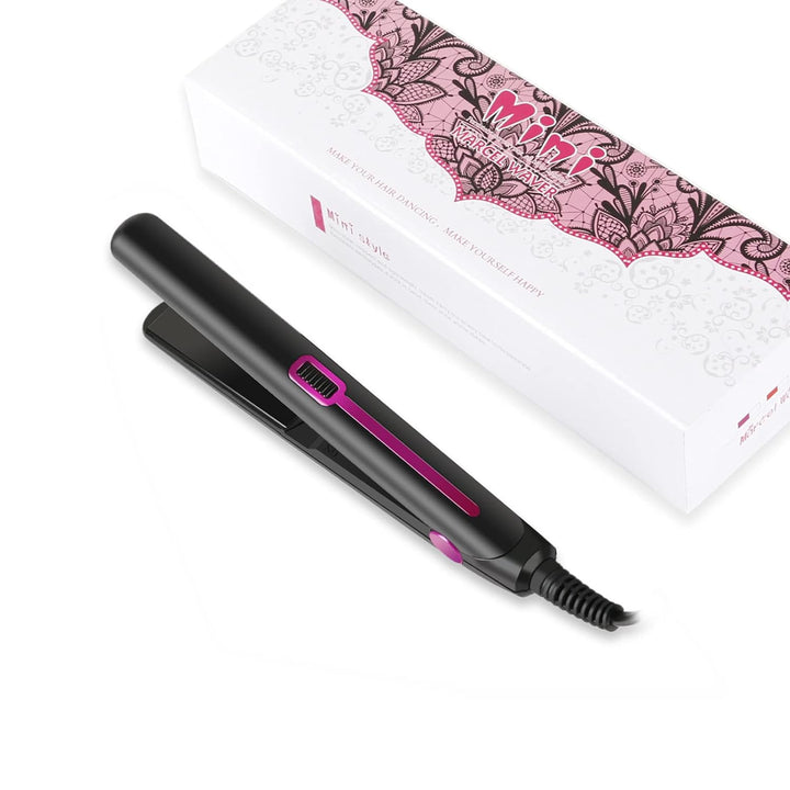 Youuish Mini plancha plana para cabello corto y flequillo, plancha...