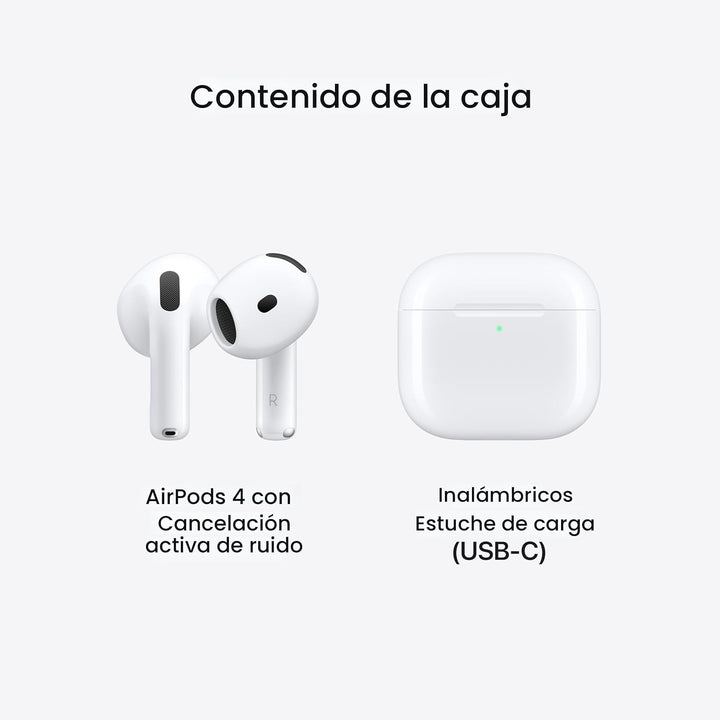 Auriculares Apple AirPods 4 inalámbricos, auriculares Bluetooth, co...