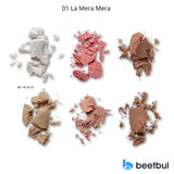 Kit de maquillaje Bissú Paleta de 6 colores + Puff de terciopelo +...