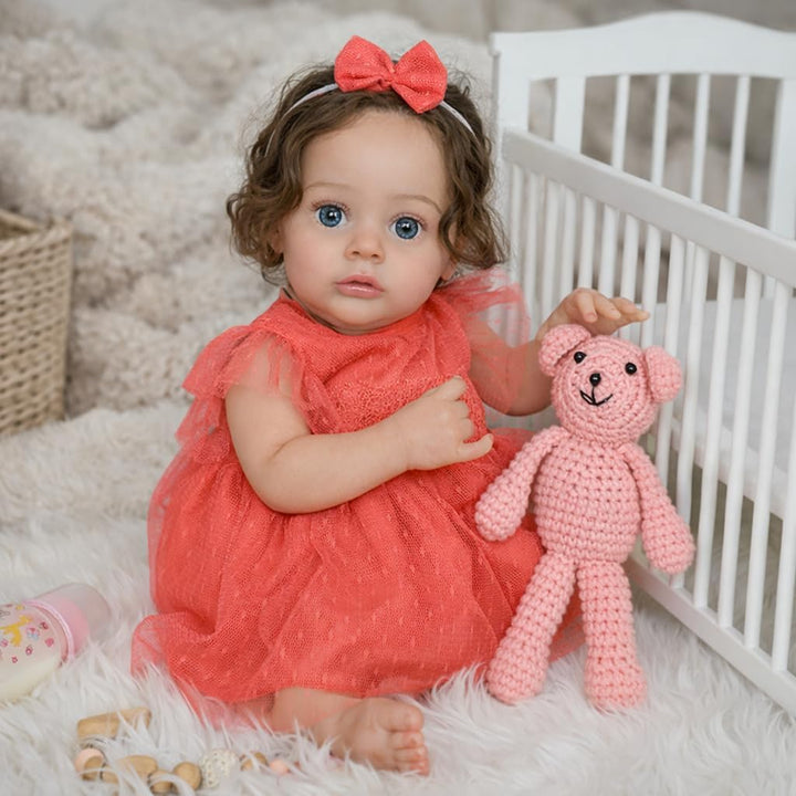 SCOM Muñeca Reborn de bebé realista de 20 pulgadas con cuerpo de te...