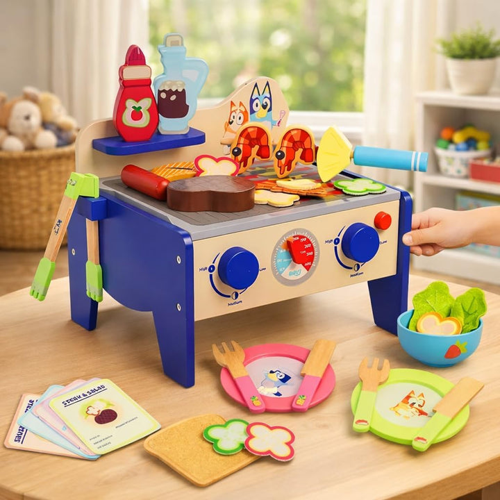 Bluey 8th Wonder - Juego de juguetes de madera para ensalada y barb...