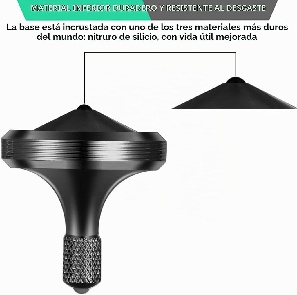 Giroscopio giratorio de metal de precisión, bien hecho de acero inoxidable, giro de larga duración que supera los 8 minutos, juguete de escritorio EDC, equilibrio perfecto, fácil de usar