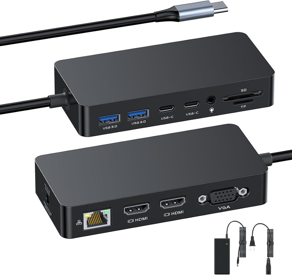 Rocketek Estación de acoplamiento para portátil Dell Dual HDMI+VGA con