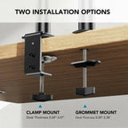 HUANUO - Brazo ajustable para monitor con bandeja para laptop, soporte de escritorio individual para monitores VESA de 13 a 32 pulgadas de hasta 22 libras, bandeja para laptop de 14 x 12 pulgadas