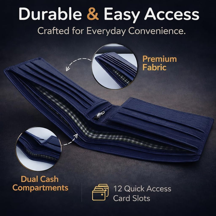 Cartera de cuero para hombre - Bloqueo RFID, delgada y elegante con...