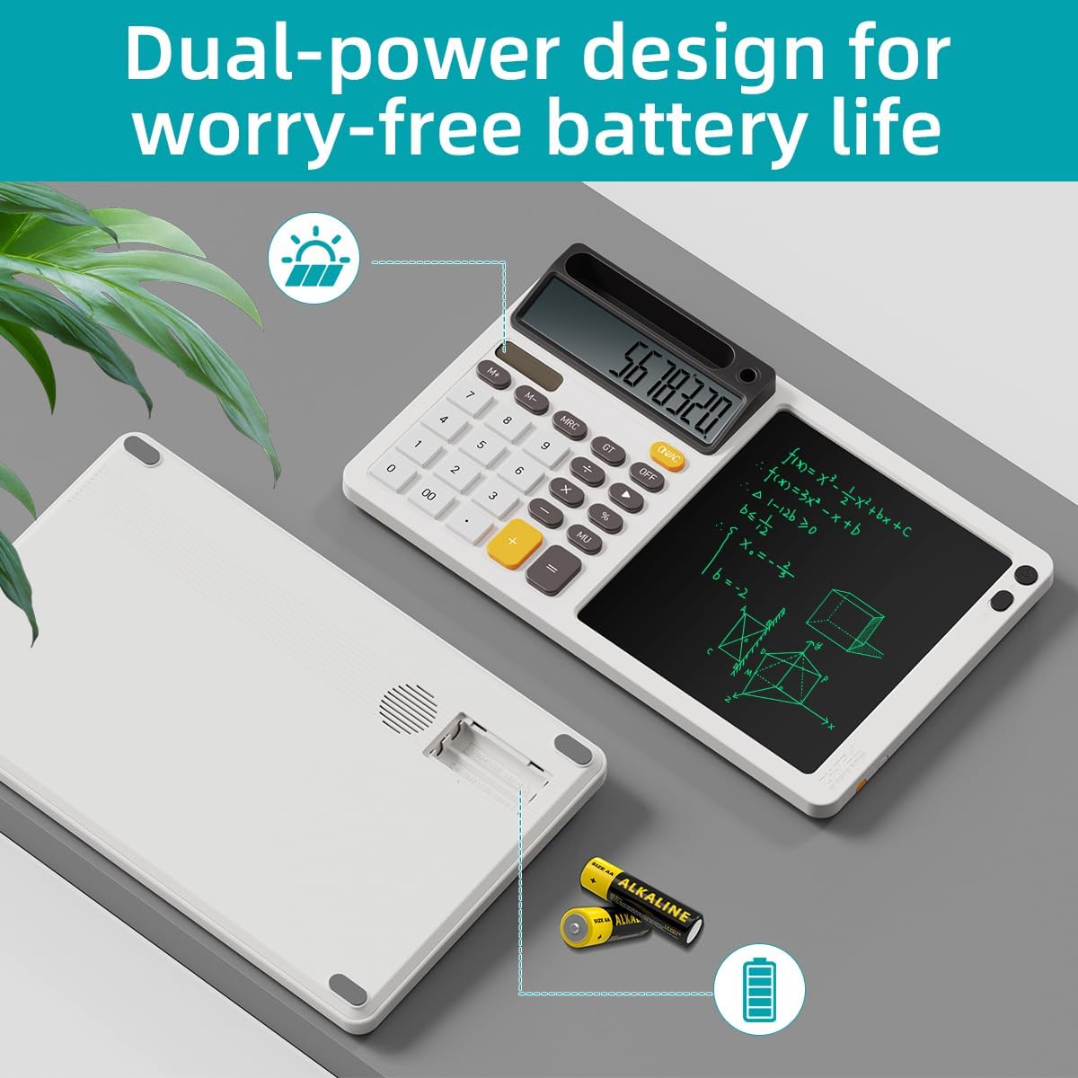 Calculadora solar DPEDUAI con almohadilla de escritura de 7.5 pulgadas