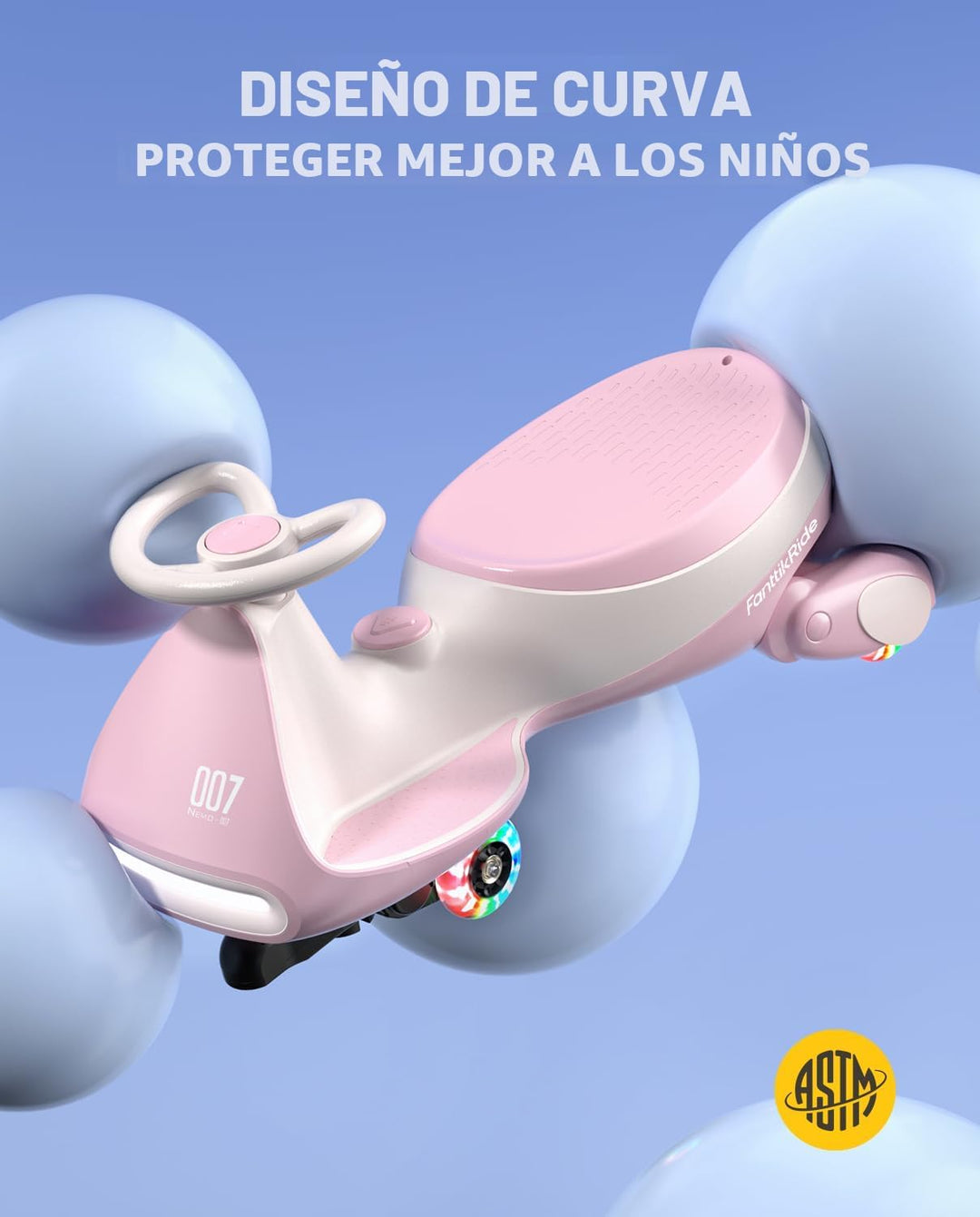 FanttikRide N7 Pro - Coche eléctrico Wiggle con batería recargable,...