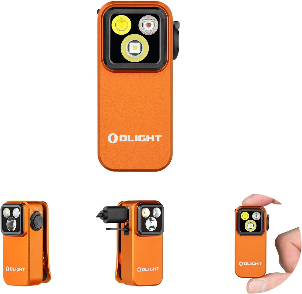 OLIGHT Oclip Pro - Linterna recargable EDC con clip, color naranja
