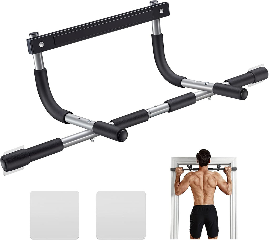 Ally Peaks Barra de dominadas para puerta | Límite máximo de acero grueso de 440 libras para la parte superior del cuerpo | Fuerza de agarre múltiple para puerta | Barra de dominadas interior para