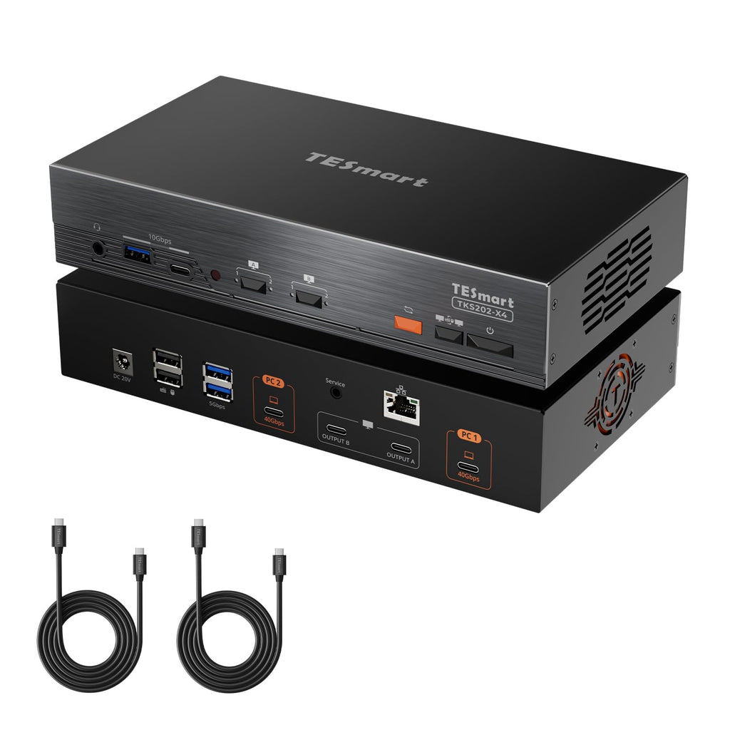 TESmart Conmutador KVM Thunderbolt 4 2x2 compatible con la pantalla Apple