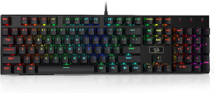 Redragon K556 teclado para juegos mecánicos con cable y luz posteri...