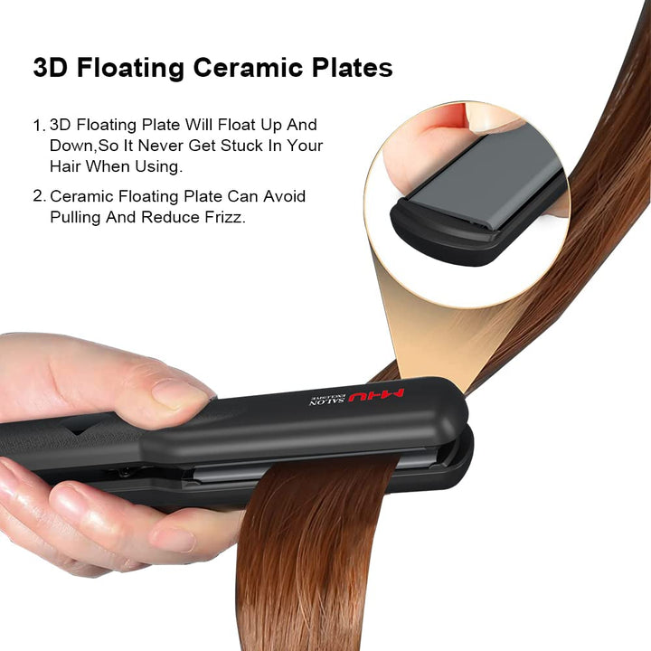 Plancha de pelo profesional 2 en 1, rizador de doble voltaje con pl...
