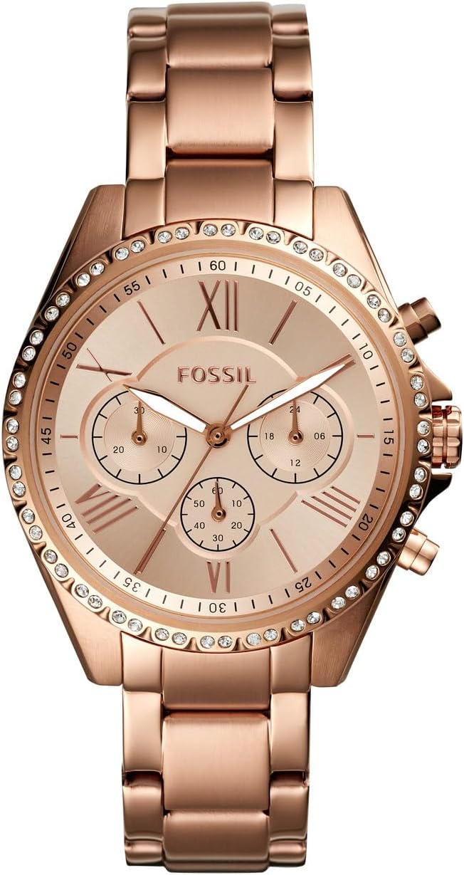 Fossil Reloj cronógrafo de cuarzo de acero inoxidable para mujer Modern Courier