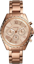 Fossil Reloj cronógrafo de cuarzo de acero inoxidable para mujer Modern Courier