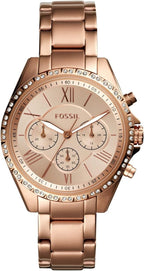 Fossil Reloj cronógrafo de cuarzo de acero inoxidable para mujer Modern Courier