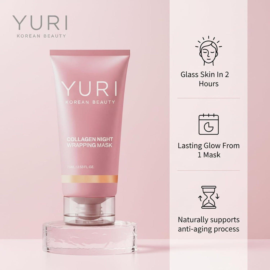 YURI BEAUTY Máscara de colágeno para envolver la noche, mascarilla...