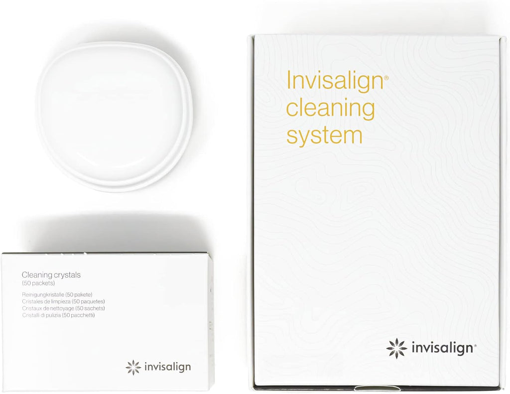INVISALIGN Cristales de limpieza para alineadores transparentes y retenedores con bañera