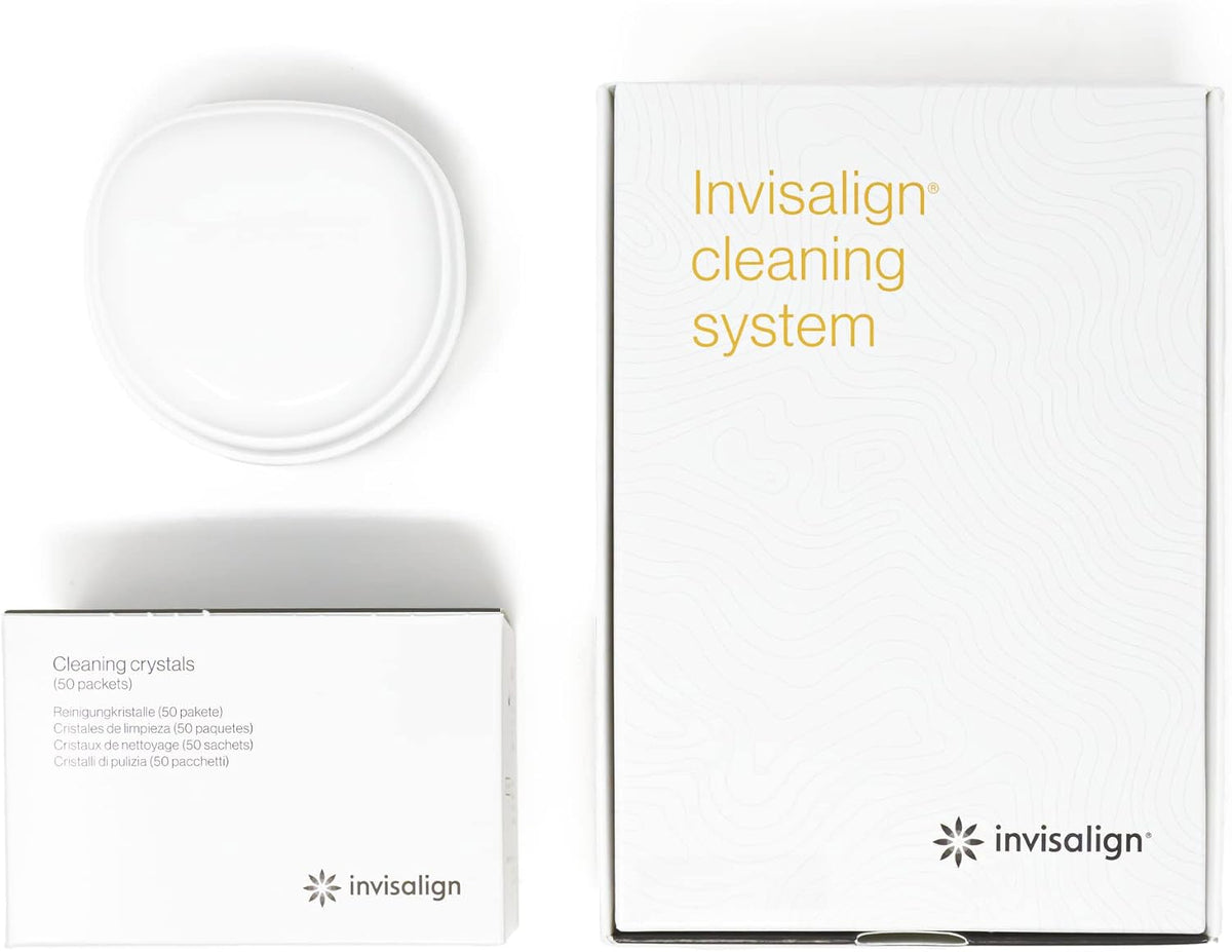 INVISALIGN Cristales de limpieza para alineadores transparentes y retenedores con bañera
